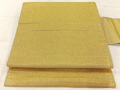 平和屋着物◎九寸名古屋帯　霞文　銀糸　正絹　逸品　AABC9075uk