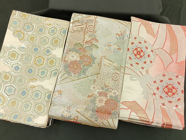 平和屋着物■袋帯 西陣 まとめて100点 鳳凰 向かい鶴 人物 蝶 風景 更紗 花柄 正倉院 佐賀錦 金銀糸 など 未使用品あり 全て正絹 mmm955