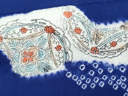 平和屋着物■上質な小紋　破れ鏡裏花文　正絹　逸品　CABA7629fb
