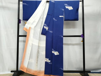 平和屋着物■上質な小紋　破れ鏡裏花文　正絹　逸品　CABA7629fb