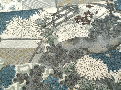 平和屋着物■上質な小紋　屏風吉祥花文　金彩　正絹　逸品　CABA7613fb
