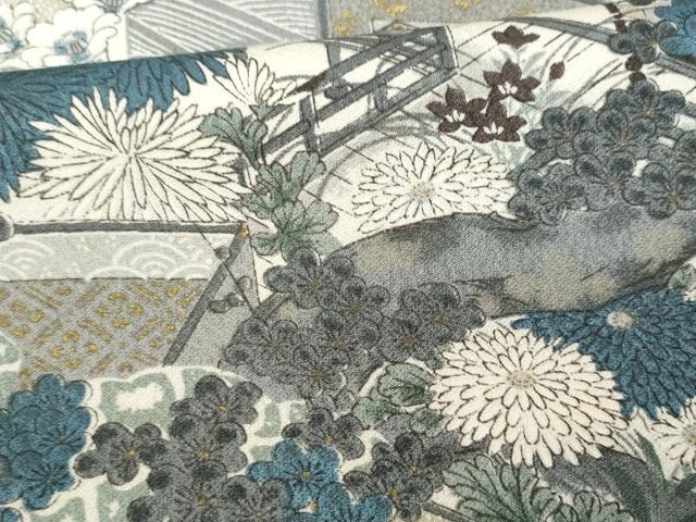 平和屋着物■上質な小紋　屏風吉祥花文　金彩　正絹　逸品　CABA7613fb