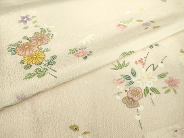 平和屋着物●上質な小紋　吉祥花文　金彩　正絹　逸品　未使用　DAAY9512az