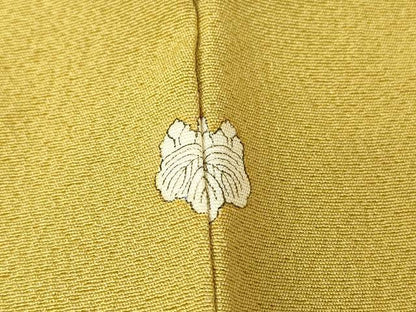 平和屋着物●上質な色無地 芥子色 正絹 逸品 未使用 DAAY9523az