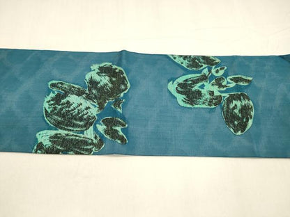 平和屋着物＊夏物 九寸名古屋帯 抽象文様 正絹 逸品 DABA0060cm