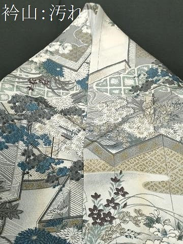 平和屋着物■上質な小紋　屏風吉祥花文　金彩　正絹　逸品　CABA7613fb