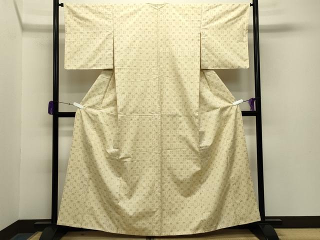 平和屋着物●上質な紬 吉祥文 正絹 逸品 CABA9610gh