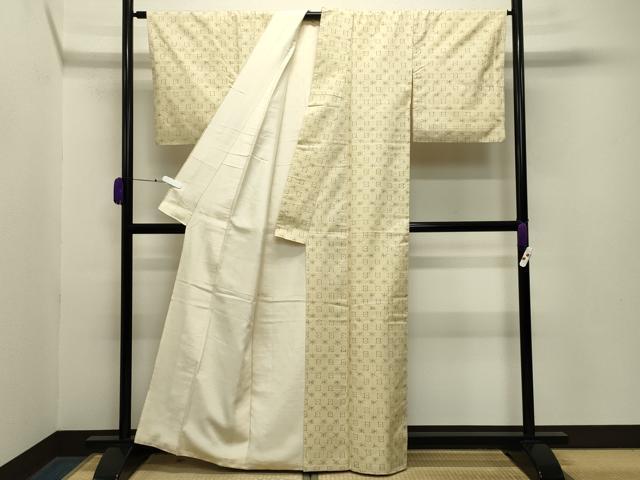 平和屋着物●上質な紬 吉祥文 正絹 逸品 CABA9610gh