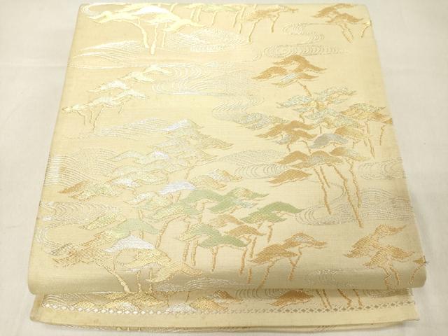平和屋着物◎六通柄袋帯 浜松文 金銀糸 正絹 逸品 DAAZ8379cd