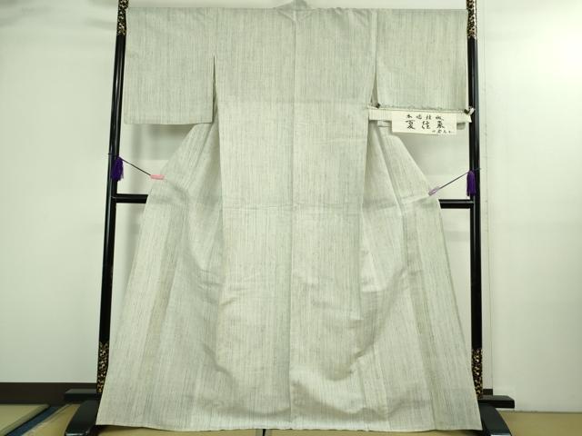 平和屋本店＊希少　夏物　本場結城紬　重要無形文化財　小倉太々　伝統工芸士　大久保雅道　藍染　醗酵建　証紙付き　逸品　DZAA4267kh6