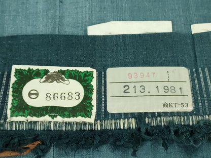 平和屋本店▽極上 本場結城紬 重要無形文化財 単衣 奥順謹製 間道 証紙付き 逸品 DZAA5771kh6