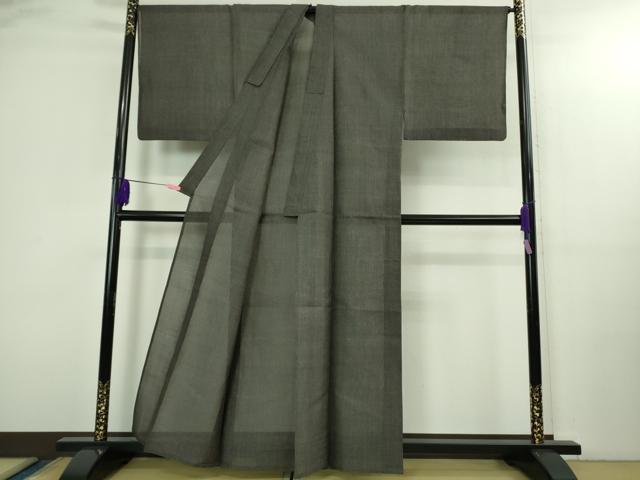 平和屋本店＊希少　夏物　男性　白鷹上布　110亀甲　紅消鼠色地　反端付き　逸品　DZAA4262kh6