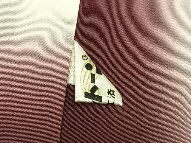 平和屋着物●上質な小紋 変わり間道 似せ紫色地 正絹 逸品 AABD9822ph