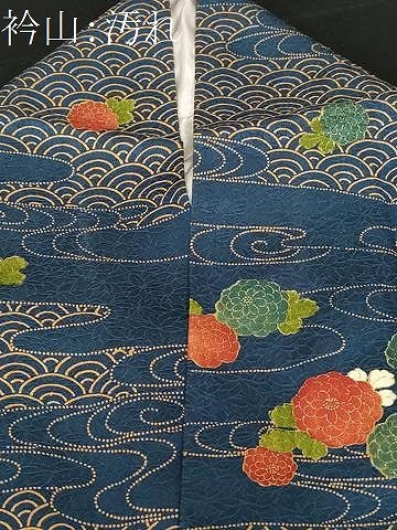 平和屋着物■上質な小紋　青海波花文　金彩　正絹　逸品　CAAZ5412ev