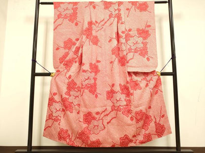 平和屋本店∵極上 女の子 十三参り 子供 祝着 総絞り 枝花文 逸品 DZAB3249kh6