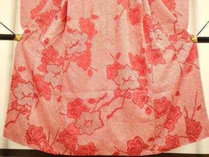 平和屋本店∵極上 女の子 十三参り 子供 祝着 総絞り 枝花文 逸品 DZAB3249kh6