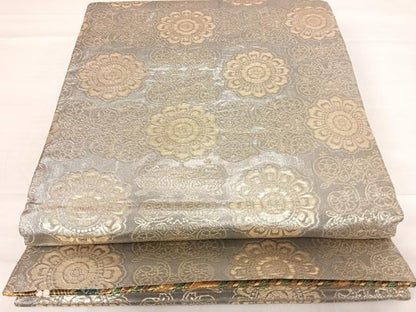 平和屋着物◎両面六通柄袋帯 唐織 立波花蝶文 金糸 正絹 逸品 AABD5730yx