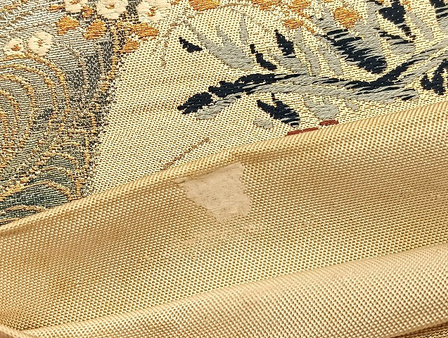 平和屋着物◎六通柄 本袋帯 唐織 御所解文 金銀糸 正絹 逸品 BAAV9563hv