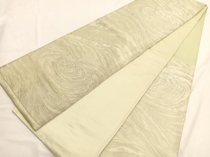 平和屋着物◎六通柄袋帯 立波文 銀糸 正絹 逸品 BAAV9481hv