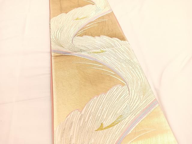 平和屋着物◎六通柄袋帯 唐織 孔雀 金銀糸 正絹 逸品 BAAV9486hv