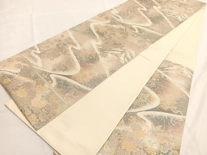 平和屋着物◎六通柄袋帯　京洛錦　花鳥文　金銀糸　二重引箔　正絹　逸品　BAAV9532hv