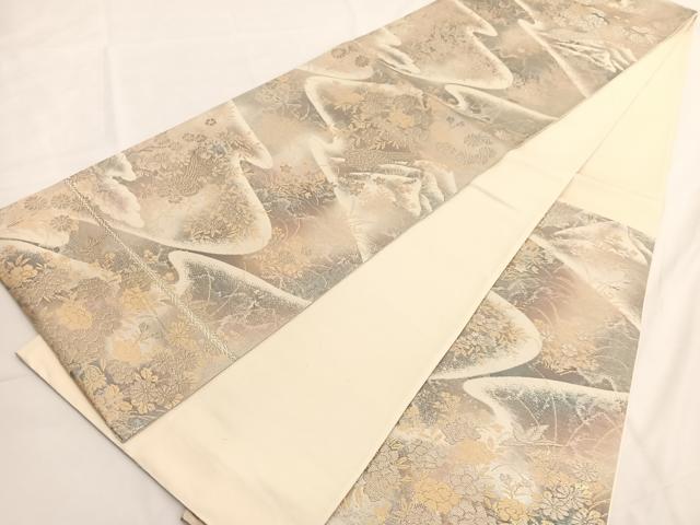 平和屋着物◎六通柄袋帯　京洛錦　花鳥文　金銀糸　二重引箔　正絹　逸品　BAAV9532hv