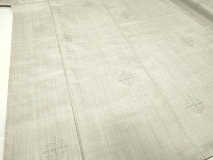 平和屋着物●結城紬　菱文　80亀甲　背抜き仕立て　正絹　逸品　DAAY9622az