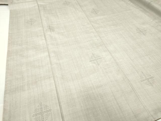 平和屋着物●結城紬　菱文　80亀甲　背抜き仕立て　正絹　逸品　DAAY9622az