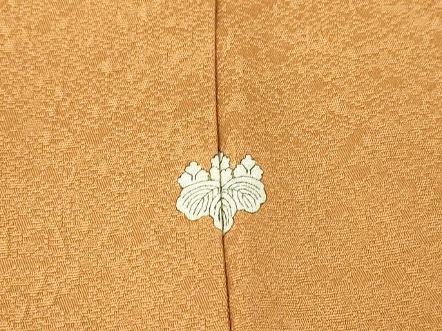 平和屋着物●上質な色無地　霞地紋　枇杷茶色　正絹　逸品　DAAY9638az