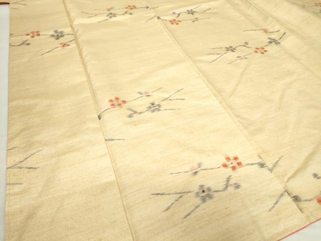 平和屋着物●上質な紬  　枝花文　正絹　逸品　未使用　DAAY9670az