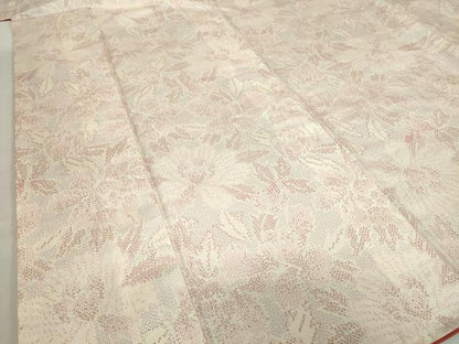 平和屋着物●上質な紬　花尽くし　正絹　逸品　DAAY9668az