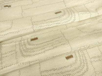 平和屋着物●上質な紬　幾何学文　正絹　逸品　DAAY9665az