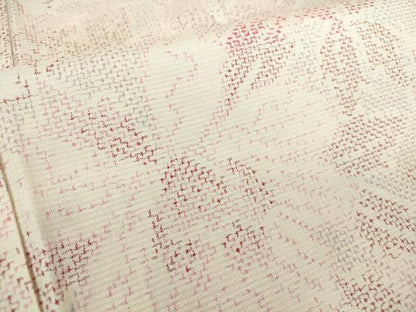 平和屋着物●上質な紬　花尽くし　正絹　逸品　DAAY9668az