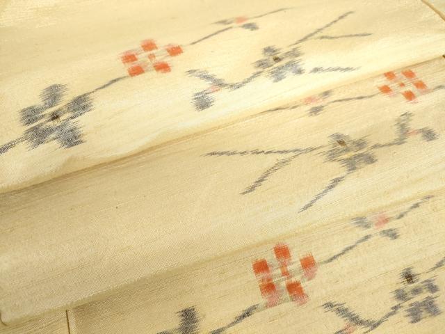 平和屋着物●上質な紬  　枝花文　正絹　逸品　未使用　DAAY9670az