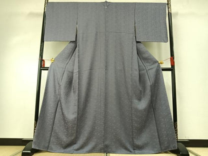 平和屋着物●上質な色無地　花唐草地紋　薄鼠色　ますいわ屋扱い　正絹　逸品　未使用　AABD8592fy