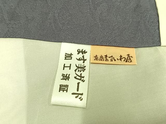 平和屋着物●上質な色無地　花唐草地紋　薄鼠色　ますいわ屋扱い　正絹　逸品　未使用　AABD8592fy