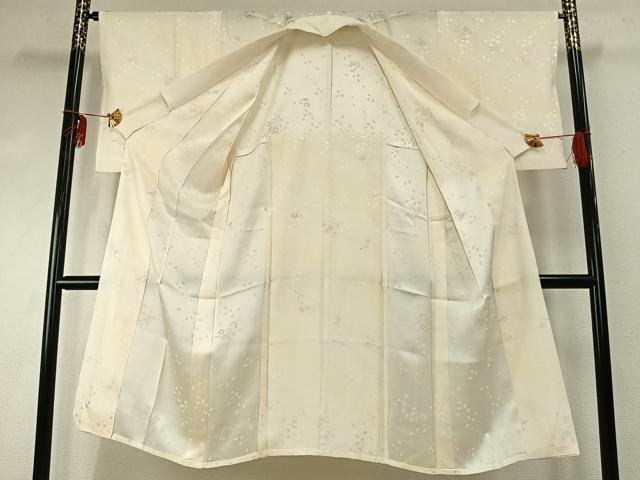 平和屋着物●長襦袢 無双仕立て 舞花文 暈し染め 金彩 正絹 逸品 AABD8598fy