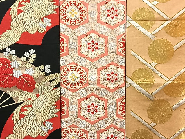 平和屋着物■袋帯 西陣 まとめて100点 鳳凰 鶴 鴛鴦 孔雀羽 人物 蝶 風景 更紗 七宝 正倉院 駒刺繍 金銀糸 未使用品あり 全て正絹 mmm960