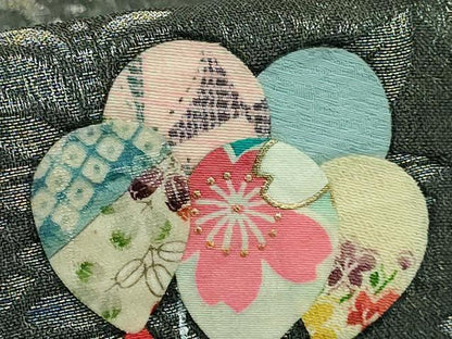 平和屋着物●極上 太鼓柄袋帯 ピエロ 貼り絵 和紙 金銀糸 逸品 DZAB2653kh6