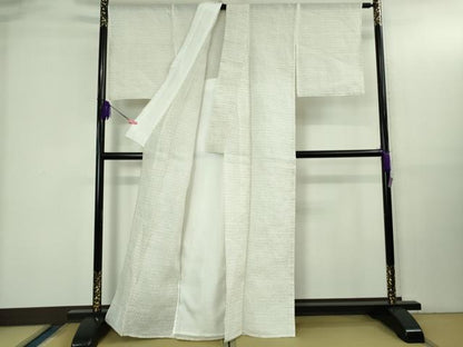 平和屋本店＊極上 夏物 沖縄県無形文化財指定 本場八重山上布 麻 反端付き 逸品 未使用 DZAB3465kh6