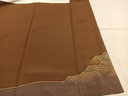 平和屋着物●訪問着 風景花文 暈し染め 金彩 正絹 逸品 AABD8667fy