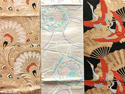 平和屋着物■袋帯 西陣 まとめて100点 鳳凰 鶴 孔雀 尾長鳥 蝶 風景 更紗 七宝 正倉院 宝相華 佐賀錦 金銀糸 未使用品あり 全て正絹 mmm961