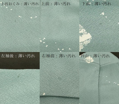 平和屋着物■上質な小紋　菱草花文　シルエット　正絹　逸品　CABB1283in