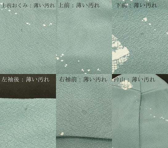 平和屋着物■上質な小紋　菱草花文　シルエット　正絹　逸品　CABB1283in
