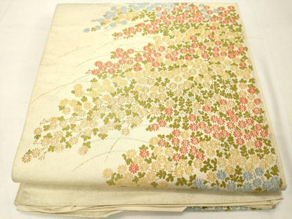 平和屋着物◎太鼓柄袋帯 菊尽くし 金糸 正絹 逸品 DABA5010cd