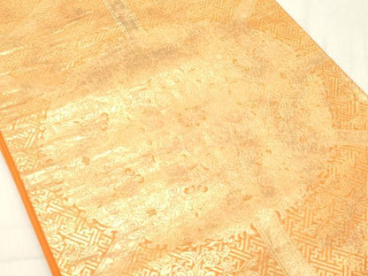 平和屋着物◎六通柄袋帯 正倉院花文 金糸 正絹 逸品 DABA5020cd