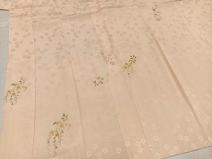 平和屋着物●長襦袢　無双仕立て　作家物　草花文　正絹　逸品　未使用　AABE0742ph