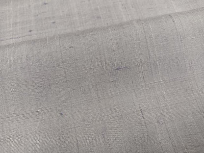 平和屋着物●結城紬　色無地　牡丹鼠色　正絹　逸品　AABE0745ph