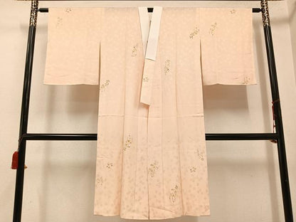 平和屋着物●長襦袢　無双仕立て　作家物　草花文　正絹　逸品　未使用　AABE0742ph