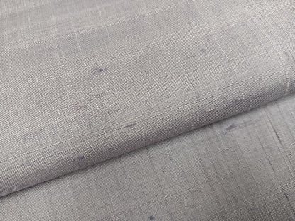 平和屋着物●結城紬　色無地　牡丹鼠色　正絹　逸品　AABE0745ph